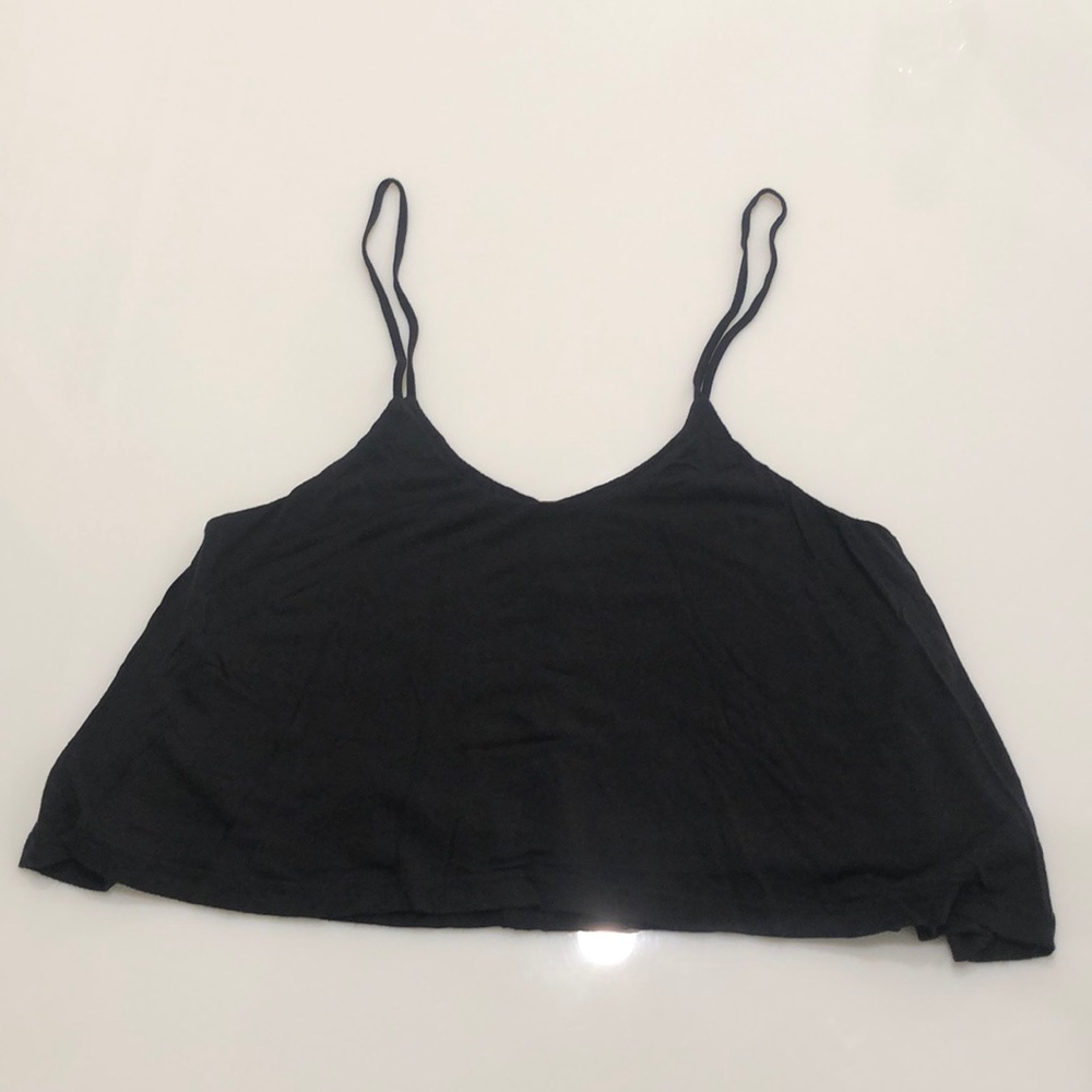 Olivaceous Black Crop Tank Top